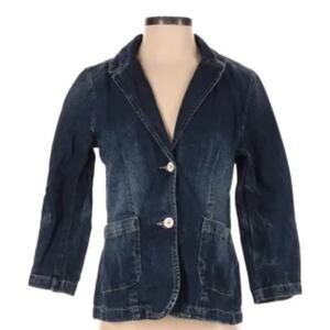 Inked & Faded Cropped Denim Jacket
